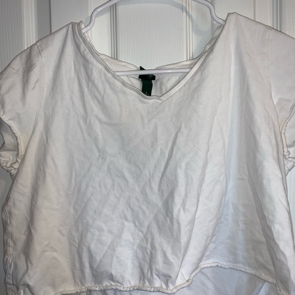 White crop top